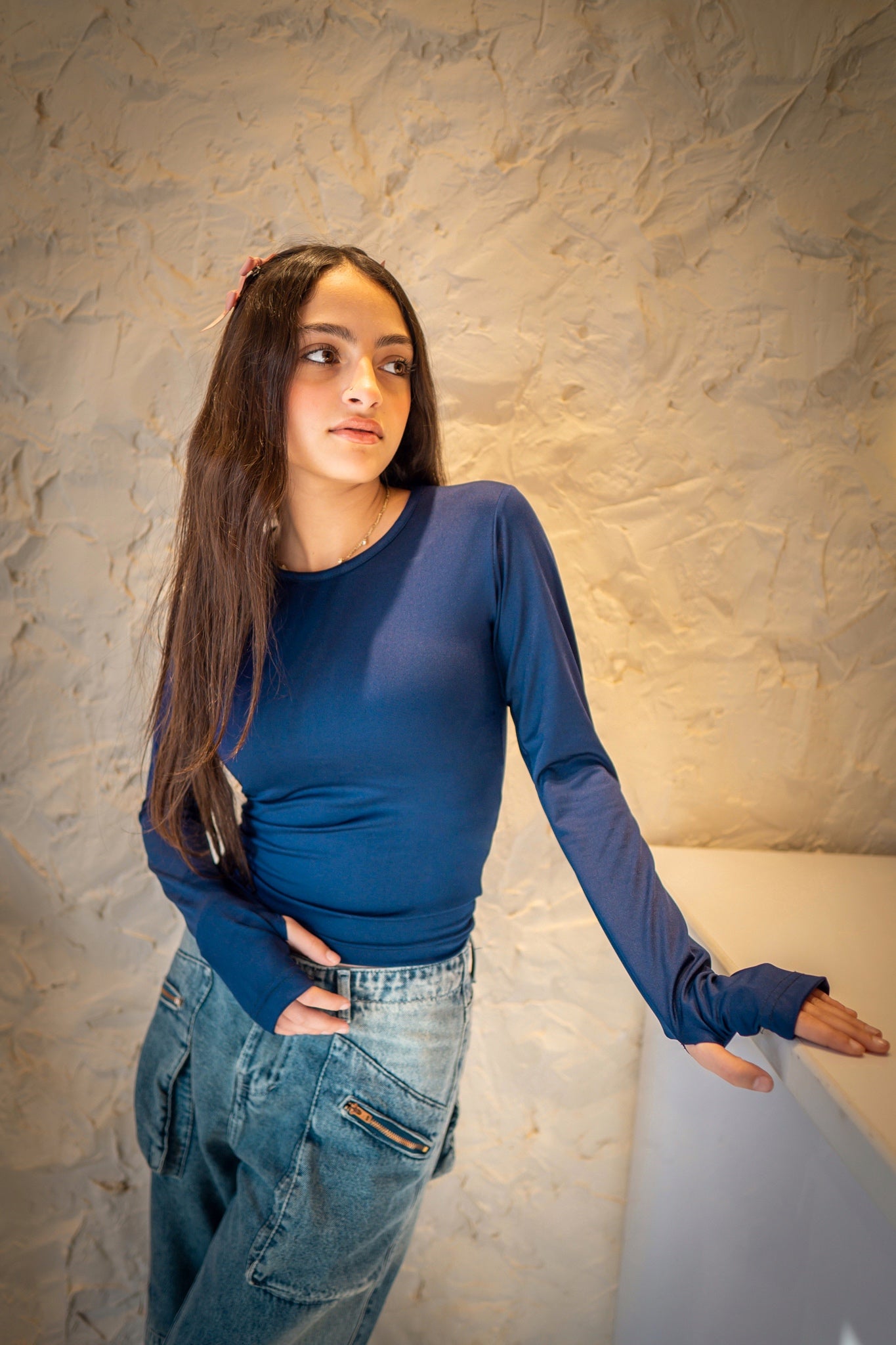 Fitted Top (Navy)