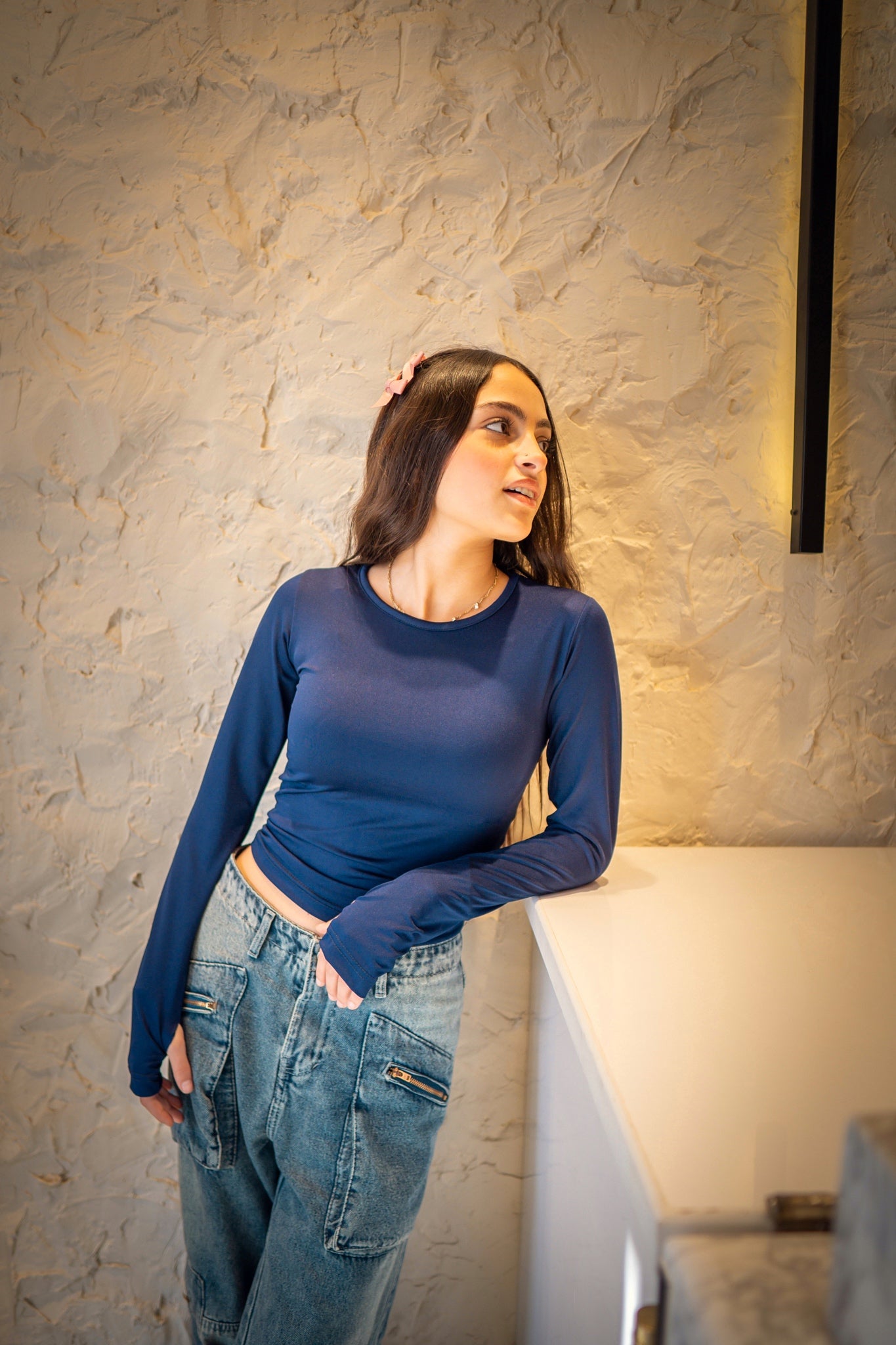 Fitted Top (Navy)