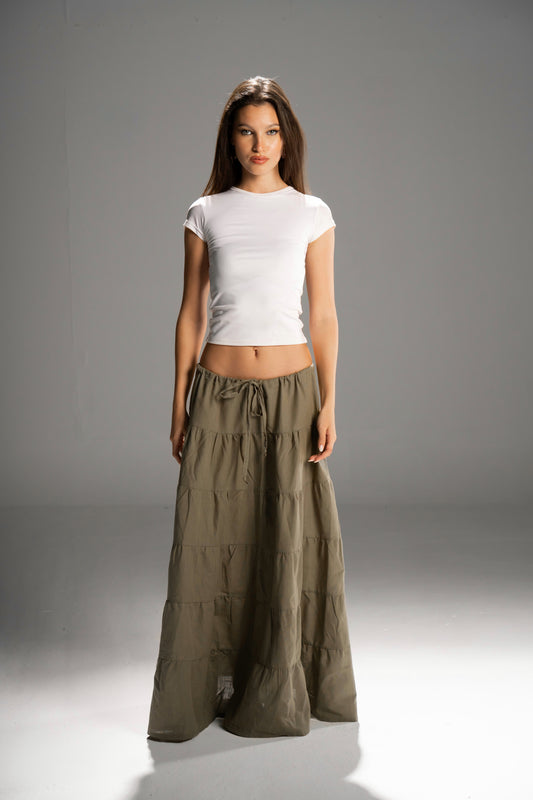 Olive Maxi Skirt