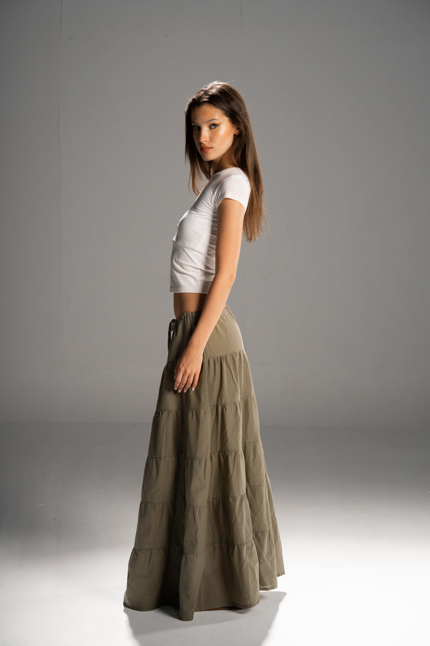 Olive Maxi Skirt