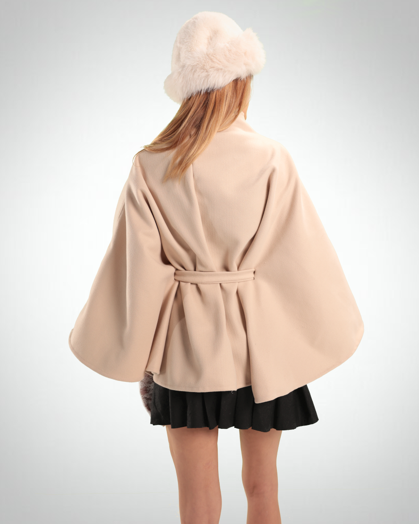 Cream Poncho